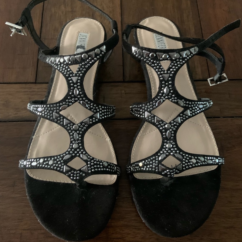 Jennifer Lopez black sandals